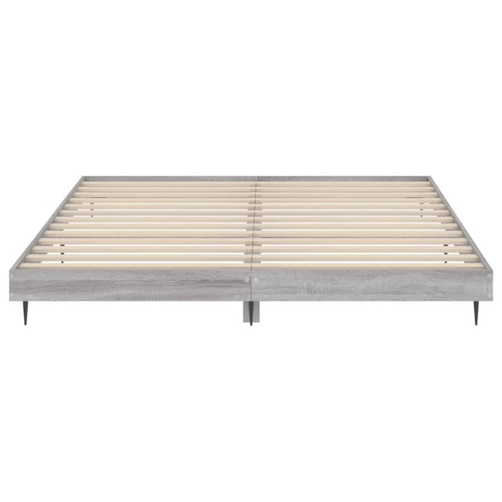 vidaXL Cadru de pat fără saltea Gri Sonoma 180x200cm Lemn prelucrat