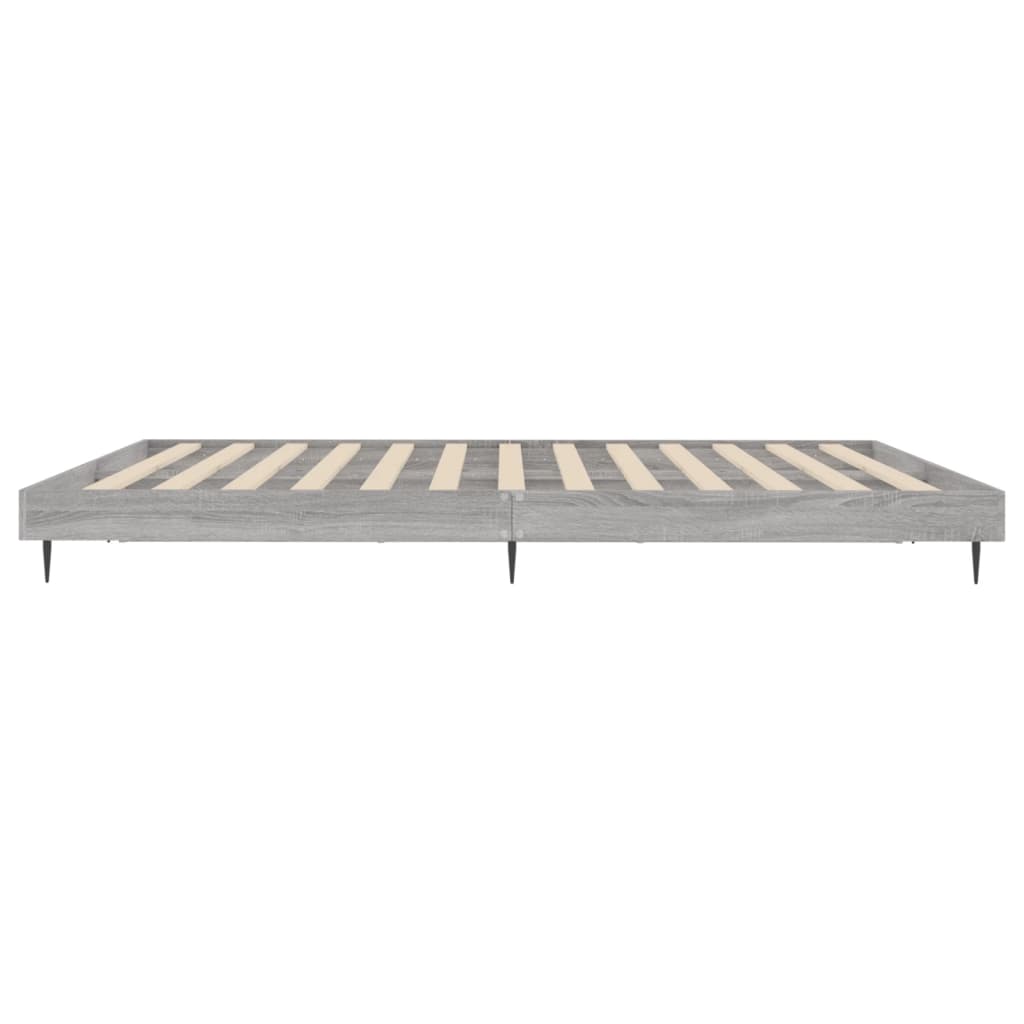 vidaXL Cadru de pat fără saltea Gri Sonoma 180x200cm Lemn prelucrat