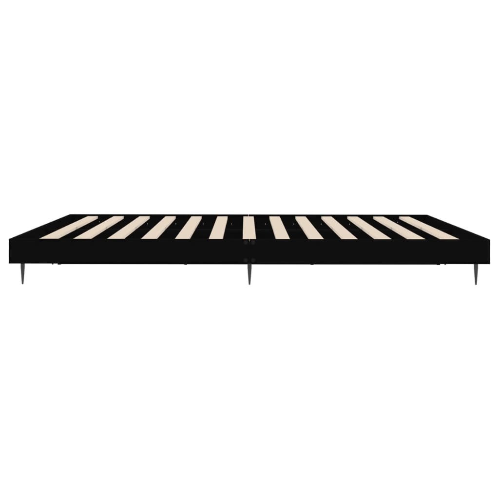 vidaXL Cadru de pat fără saltea Negru 160x200cm Lemn prelucrat
