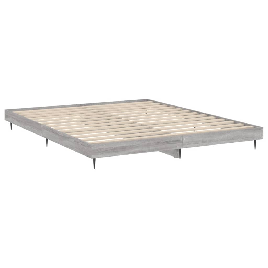 vidaXL Cadru de pat fără saltea Gri Sonoma 160x200cm lemn prelucrat vidaXL Cadru de pat fără saltea Gri Sonoma 160x200cm lemn prelucrat