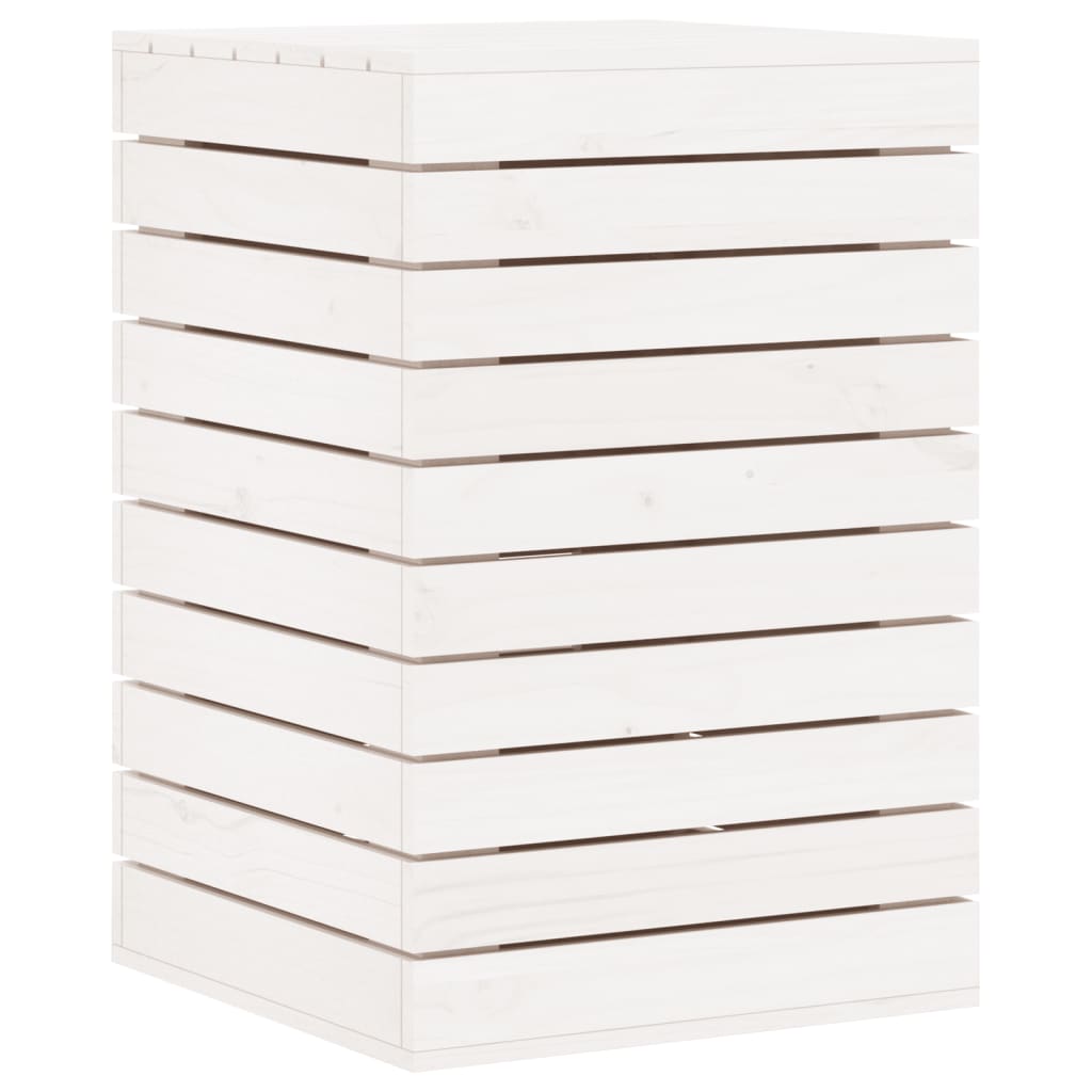 vidaXL Coș de rufe, alb, 44x44x66 cm, lemn masiv de pin vidaXL Coș de rufe, alb, 44x44x66 cm, lemn masiv de pin