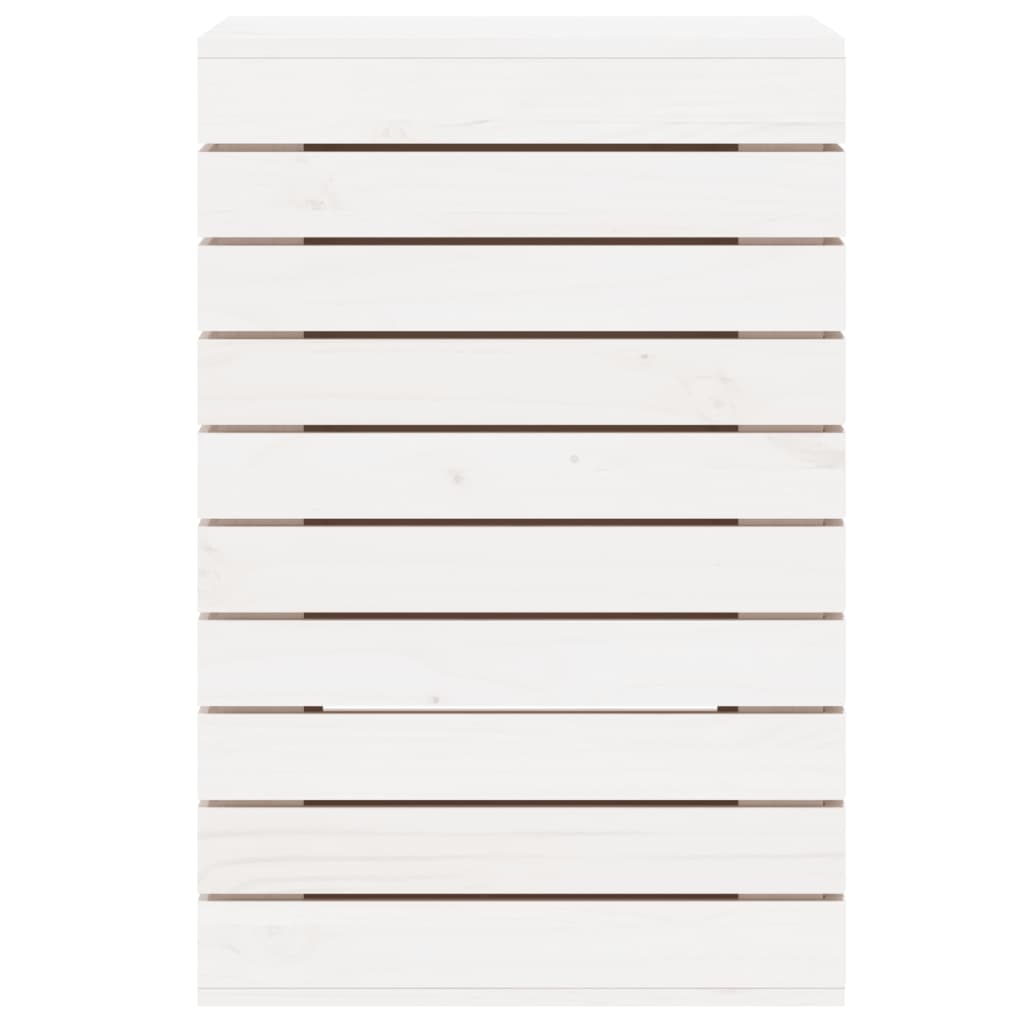 vidaXL Coș de rufe, alb, 44x44x66 cm, lemn masiv de pin vidaXL Coș de rufe, alb, 44x44x66 cm, lemn masiv de pin
