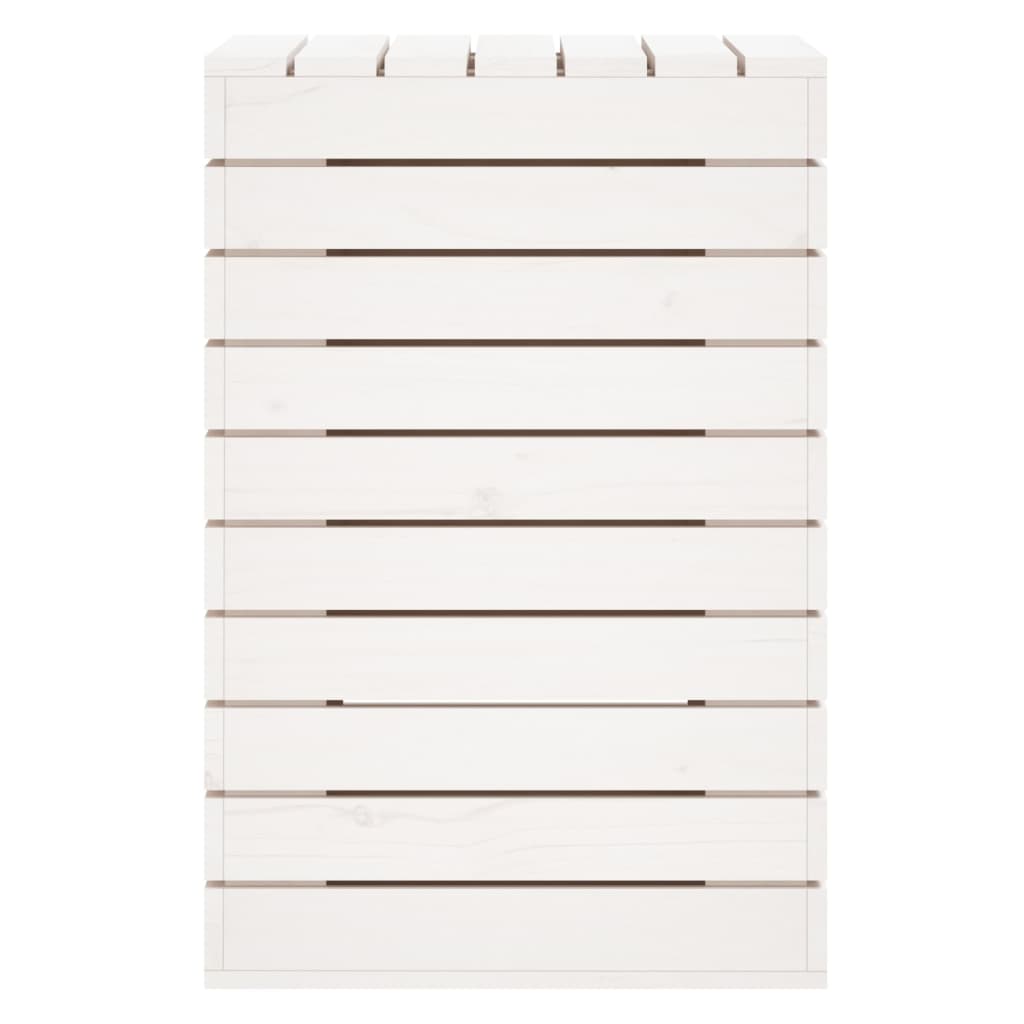 vidaXL Coș de rufe, alb, 44x44x66 cm, lemn masiv de pin vidaXL Coș de rufe, alb, 44x44x66 cm, lemn masiv de pin