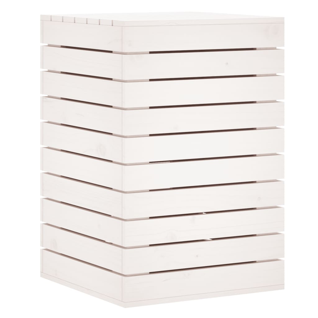 vidaXL Coș de rufe, alb, 44x44x66 cm, lemn masiv de pin vidaXL Coș de rufe, alb, 44x44x66 cm, lemn masiv de pin