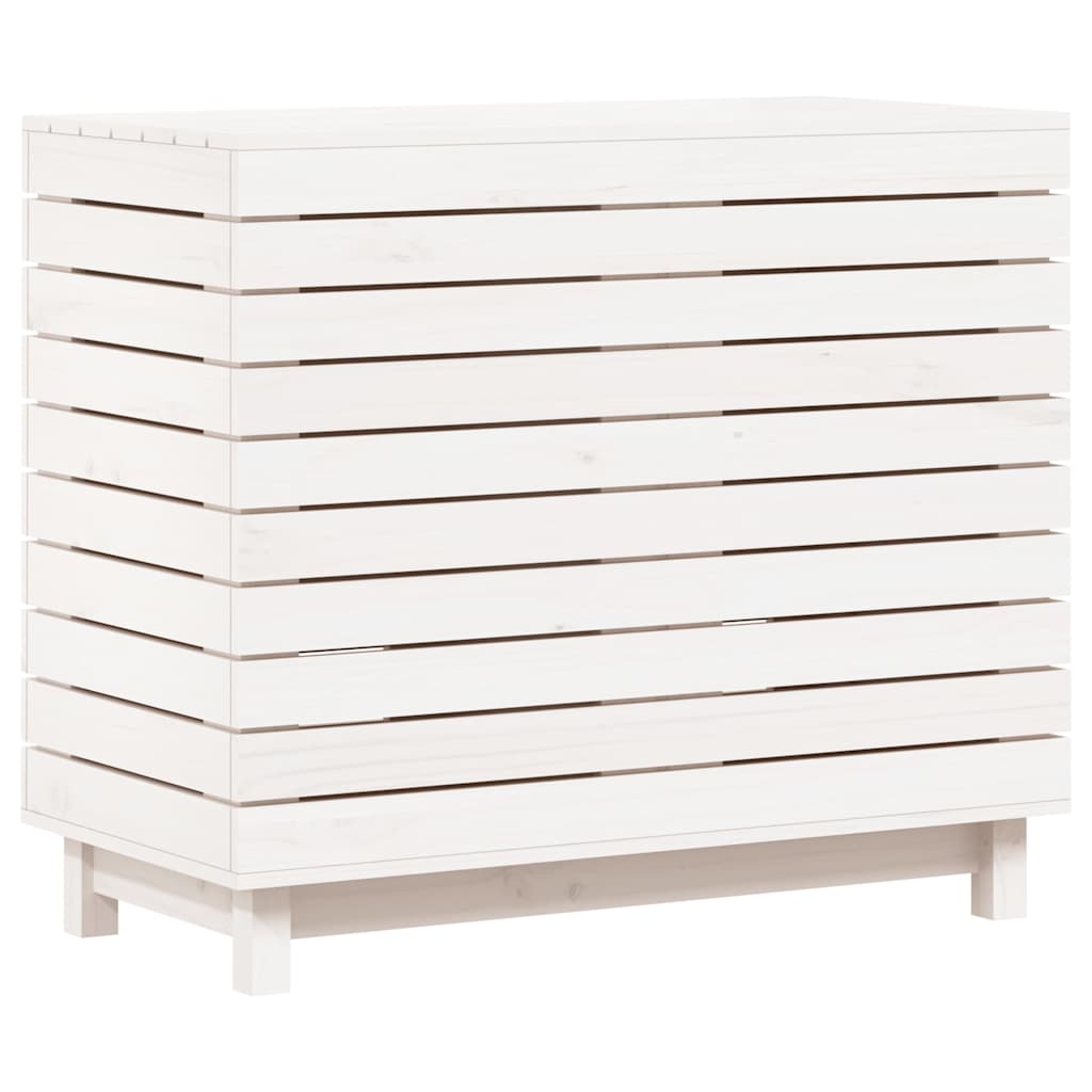 vidaXL Coș de rufe, alb, 88,5x44x76 cm, lemn masiv de pin vidaXL Coș de rufe, alb, 88,5x44x76 cm, lemn masiv de pin