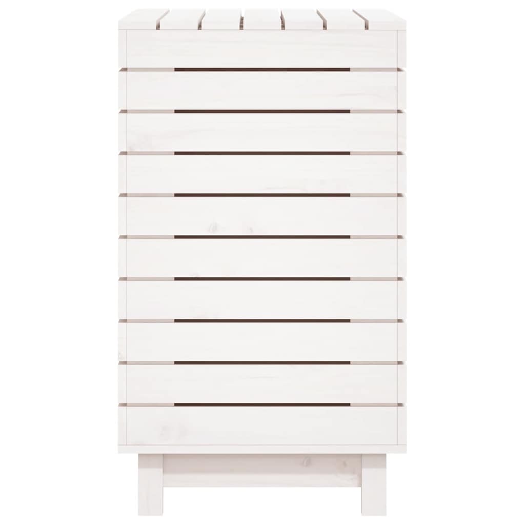 vidaXL Coș de rufe, alb, 88,5x44x76 cm, lemn masiv de pin vidaXL Coș de rufe, alb, 88,5x44x76 cm, lemn masiv de pin