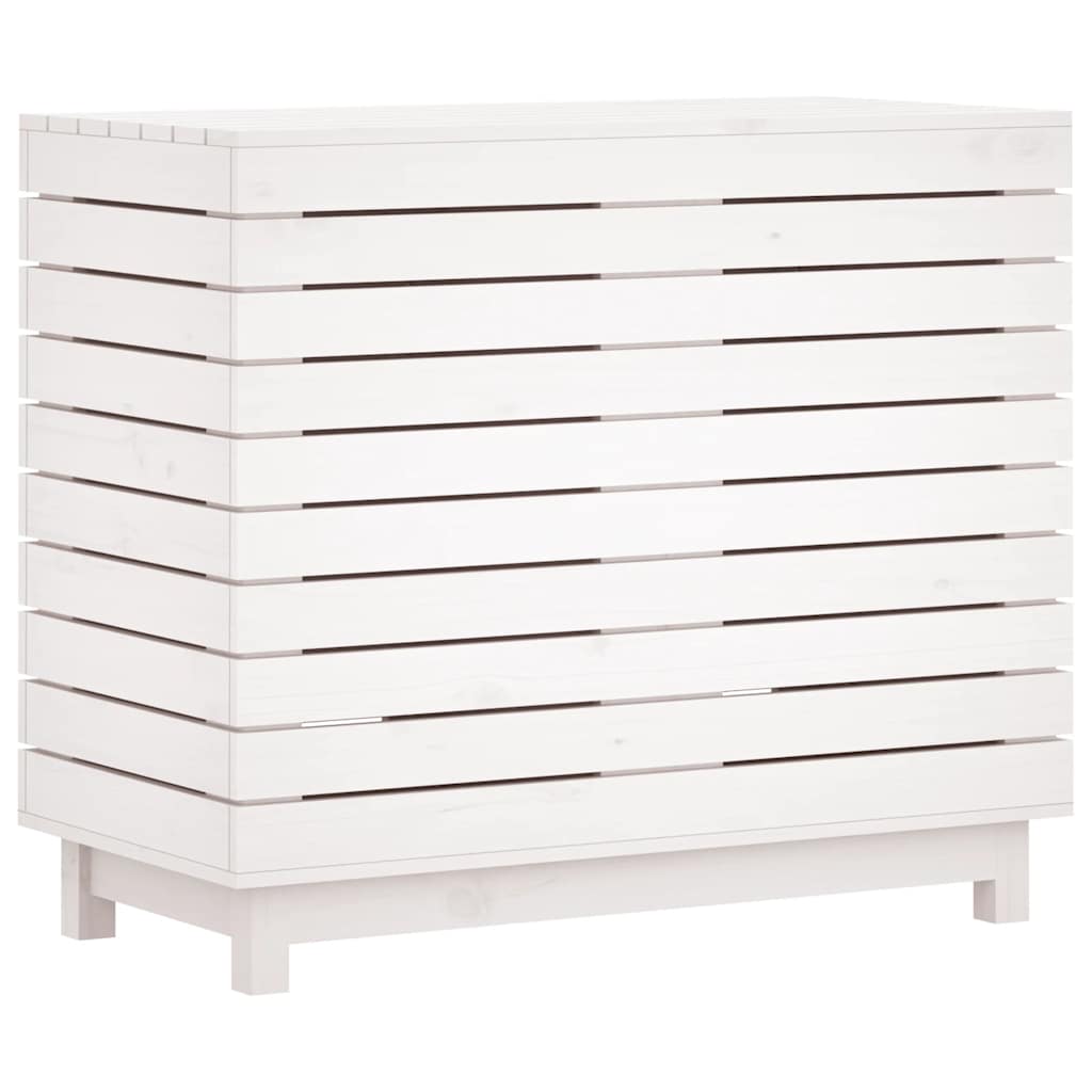 vidaXL Coș de rufe, alb, 88,5x44x76 cm, lemn masiv de pin vidaXL Coș de rufe, alb, 88,5x44x76 cm, lemn masiv de pin