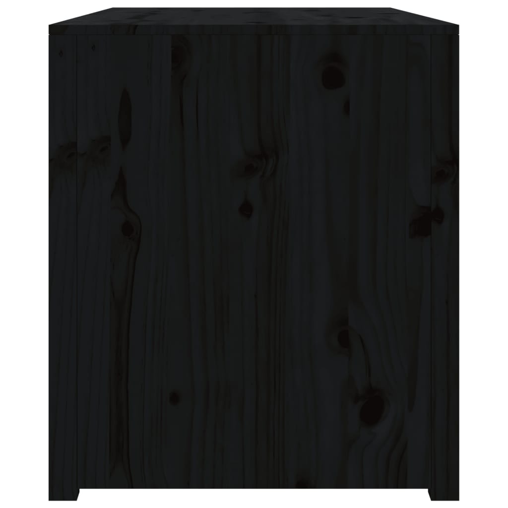 vidaXL Dulap bucătărie de exterior negru, 106x55x64 cm, lemn masiv pin vidaXL Dulap bucătărie de exterior negru, 106x55x64 cm, lemn masiv pin