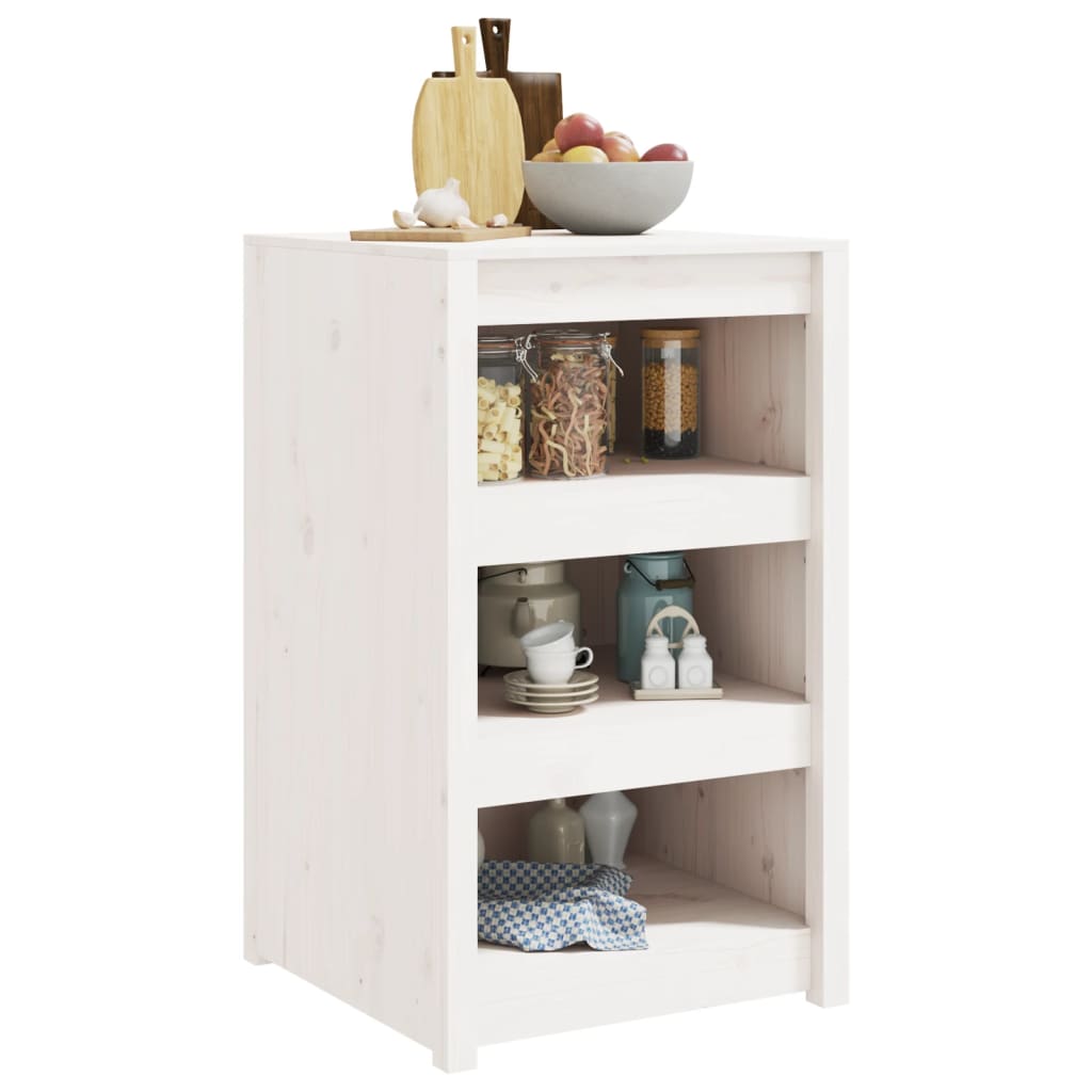 vidaXL Dulap bucătărie de exterior, alb, 55x55x92 cm, lemn masiv pin vidaXL Dulap bucătărie de exterior, alb, 55x55x92 cm, lemn masiv pin
