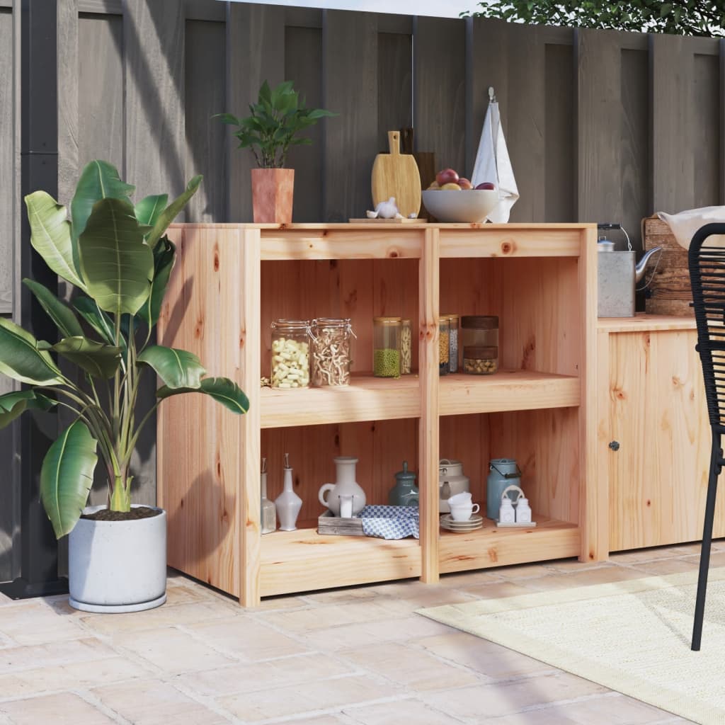vidaXL Dulap bucătărie de exterior, 106x55x92 cm, lemn masiv pin vidaXL Dulap bucătărie de exterior, 106x55x92 cm, lemn masiv pin