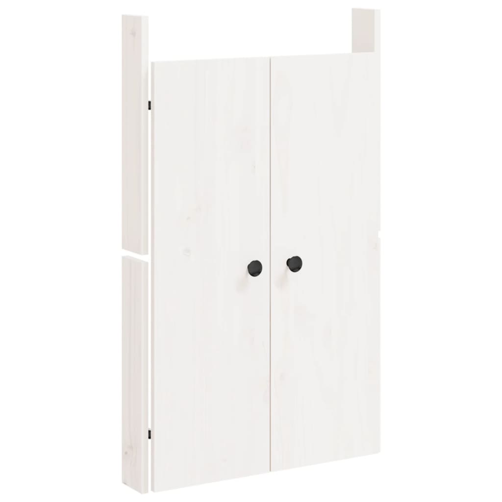 vidaXL Uși de bucătărie de exterior, alb, 50x9x82cm, lemn masiv de pin vidaXL Uși de bucătărie de exterior, alb, 50x9x82cm, lemn masiv de pin