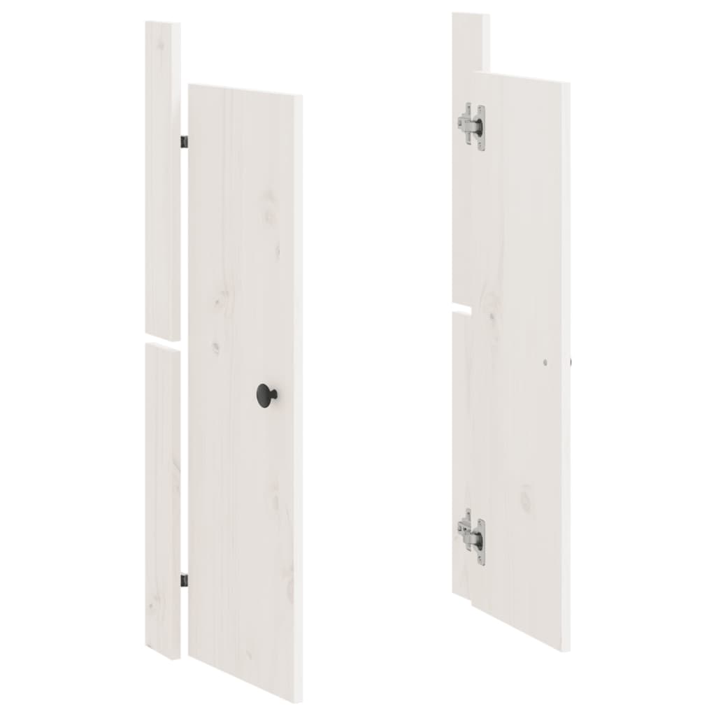 vidaXL Uși de bucătărie de exterior, alb, 50x9x82cm, lemn masiv de pin vidaXL Uși de bucătărie de exterior, alb, 50x9x82cm, lemn masiv de pin