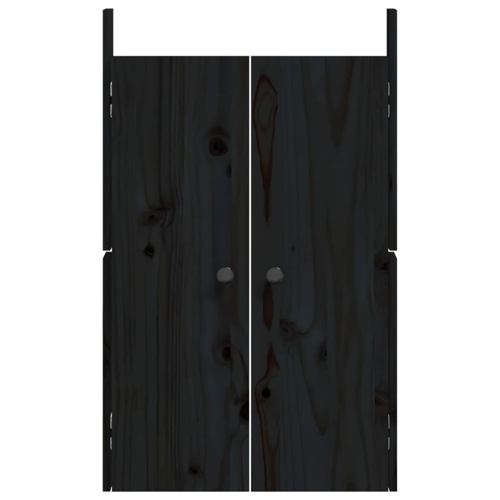 vidaXL Uși de bucătărie de exterior, negru, 50x9x82 cm, lemn masiv pin vidaXL Uși de bucătărie de exterior, negru, 50x9x82 cm, lemn masiv pin
