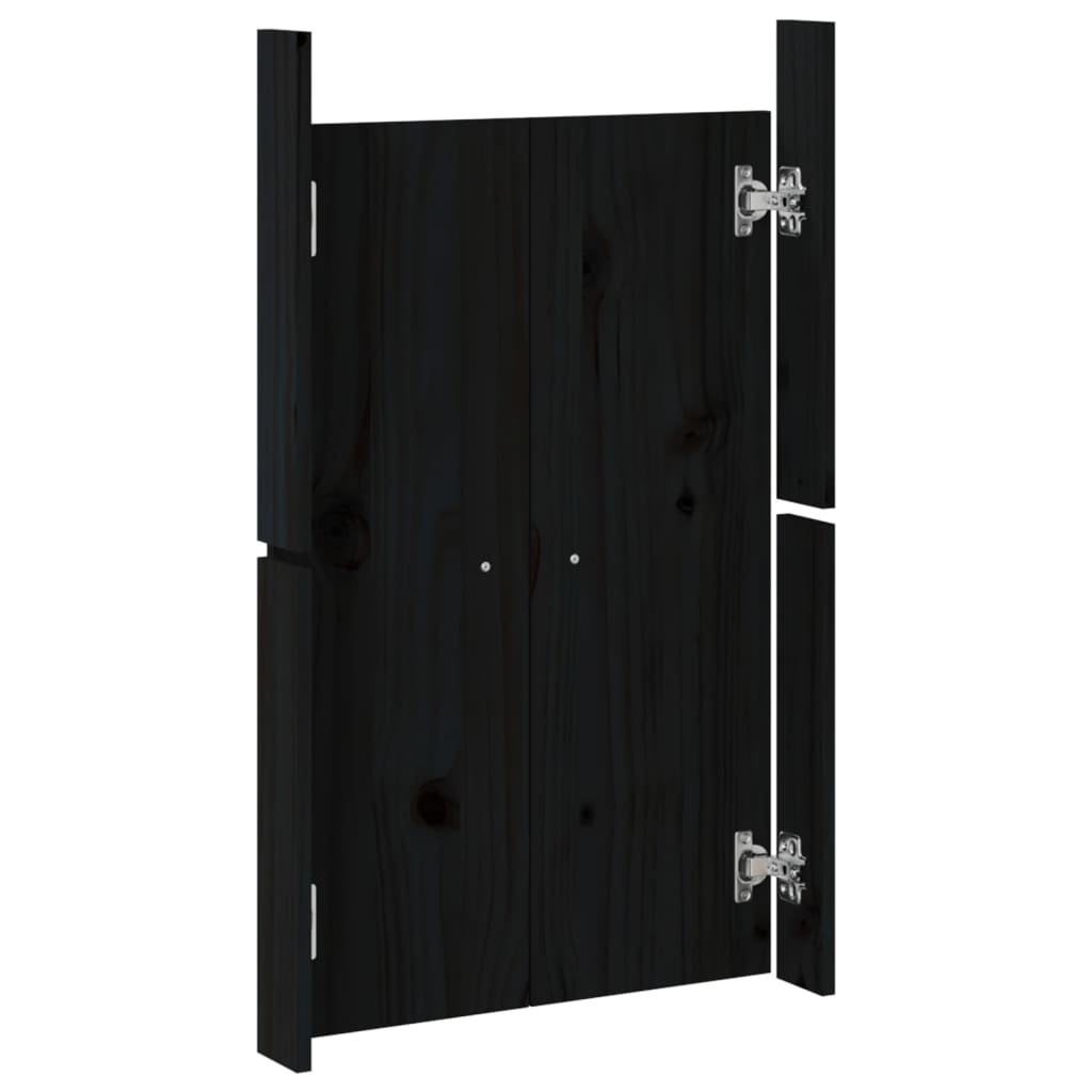 vidaXL Uși de bucătărie de exterior, negru, 50x9x82 cm, lemn masiv pin vidaXL Uși de bucătărie de exterior, negru, 50x9x82 cm, lemn masiv pin