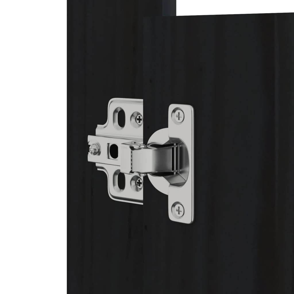 vidaXL Uși de bucătărie de exterior, negru, 50x9x82 cm, lemn masiv pin vidaXL Uși de bucătărie de exterior, negru, 50x9x82 cm, lemn masiv pin