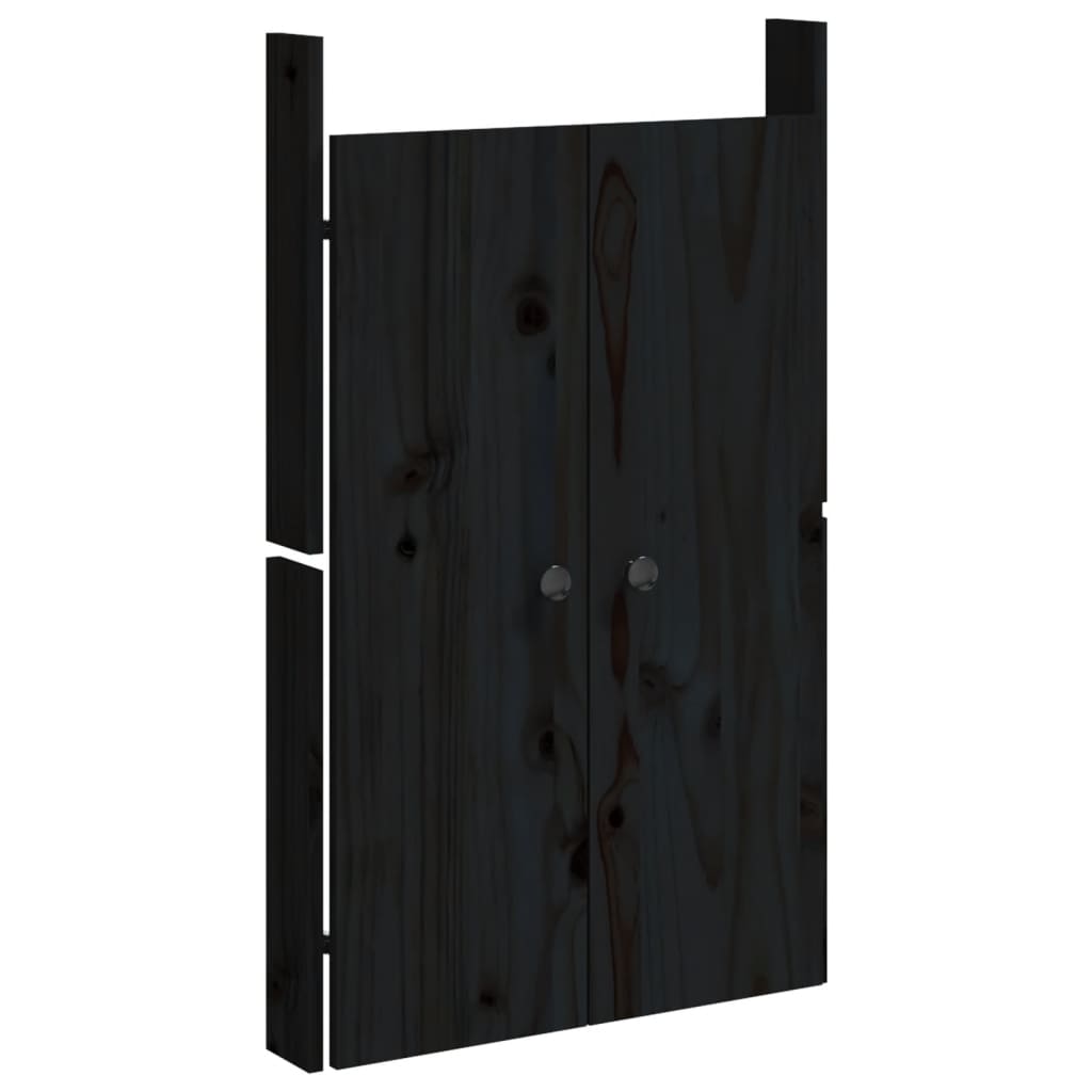 vidaXL Uși de bucătărie de exterior 2 buc., negru, 50x9x82 cm