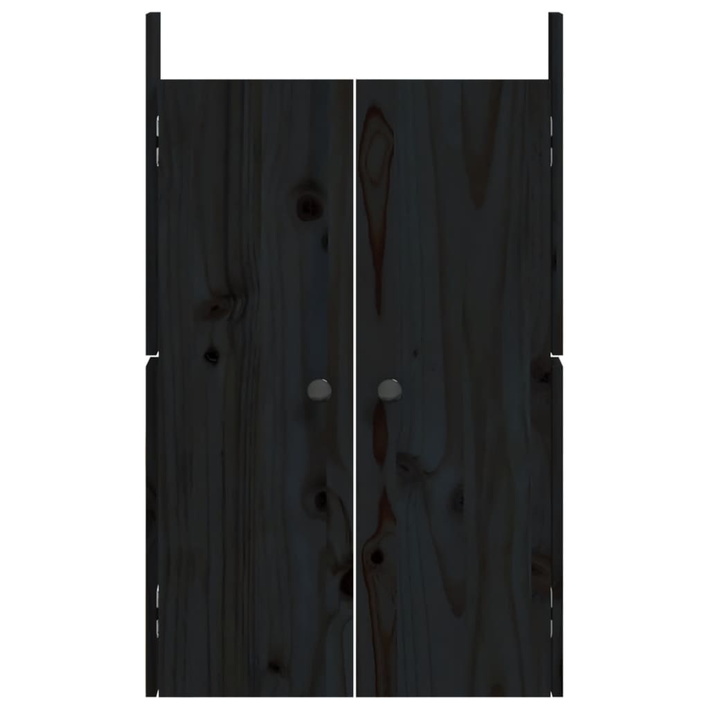 vidaXL Uși de bucătărie de exterior 2 buc., negru, 50x9x82 cm