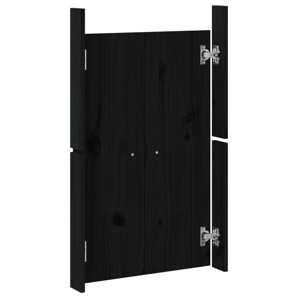 vidaXL Uși de bucătărie de exterior 2 buc., negru, 50x9x82 cm