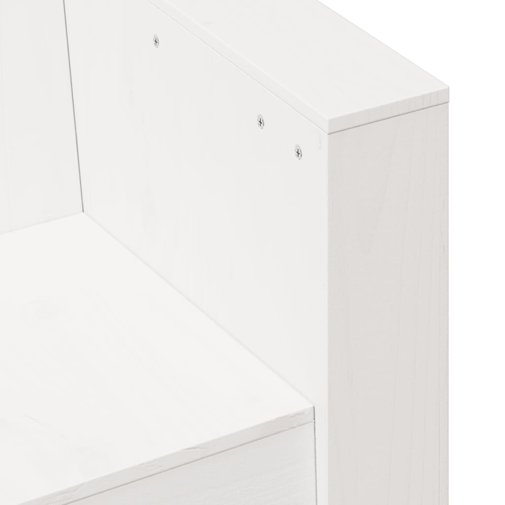 vidaXL Canapea de grădină, alb, 79x60x62 cm, lemn masiv pin vidaXL Canapea de grădină, alb, 79x60x62 cm, lemn masiv pin