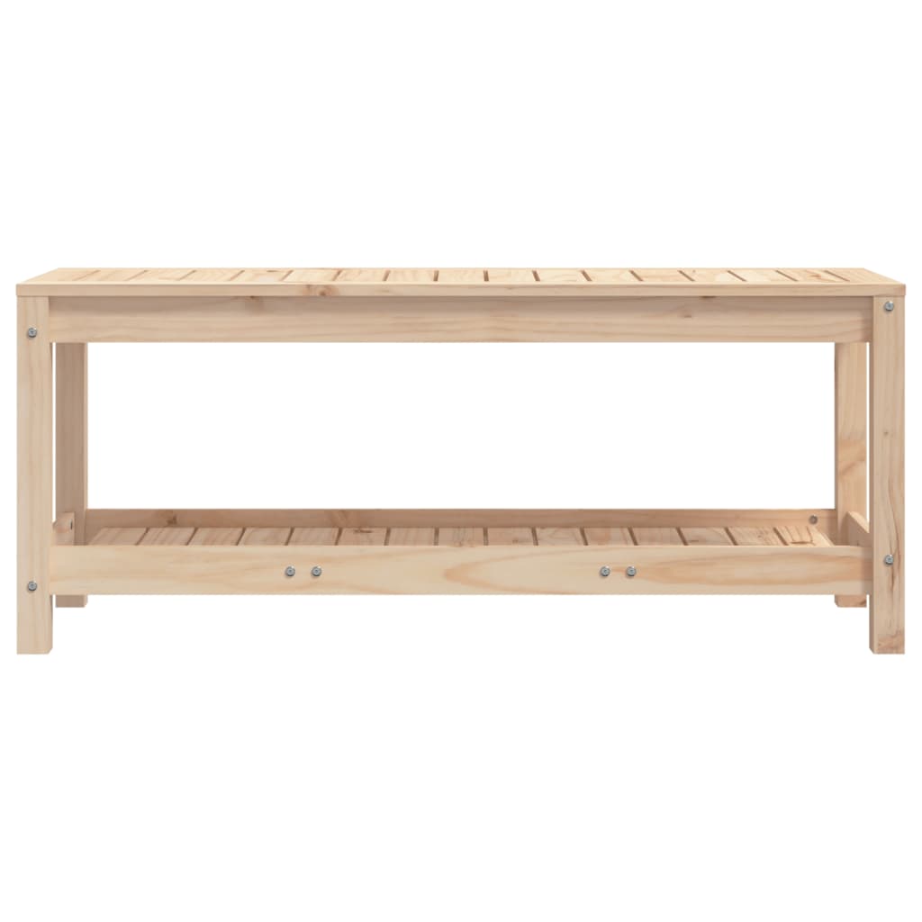 vidaXL Bancă de grădină, 108x35x45 cm, lemn masiv de pin vidaXL Bancă de grădină, 108x35x45 cm, lemn masiv de pin