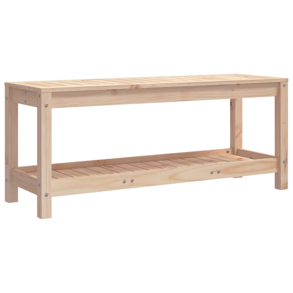 vidaXL Bancă de grădină, 108x35x45 cm, lemn masiv de pin vidaXL Bancă de grădină, 108x35x45 cm, lemn masiv de pin