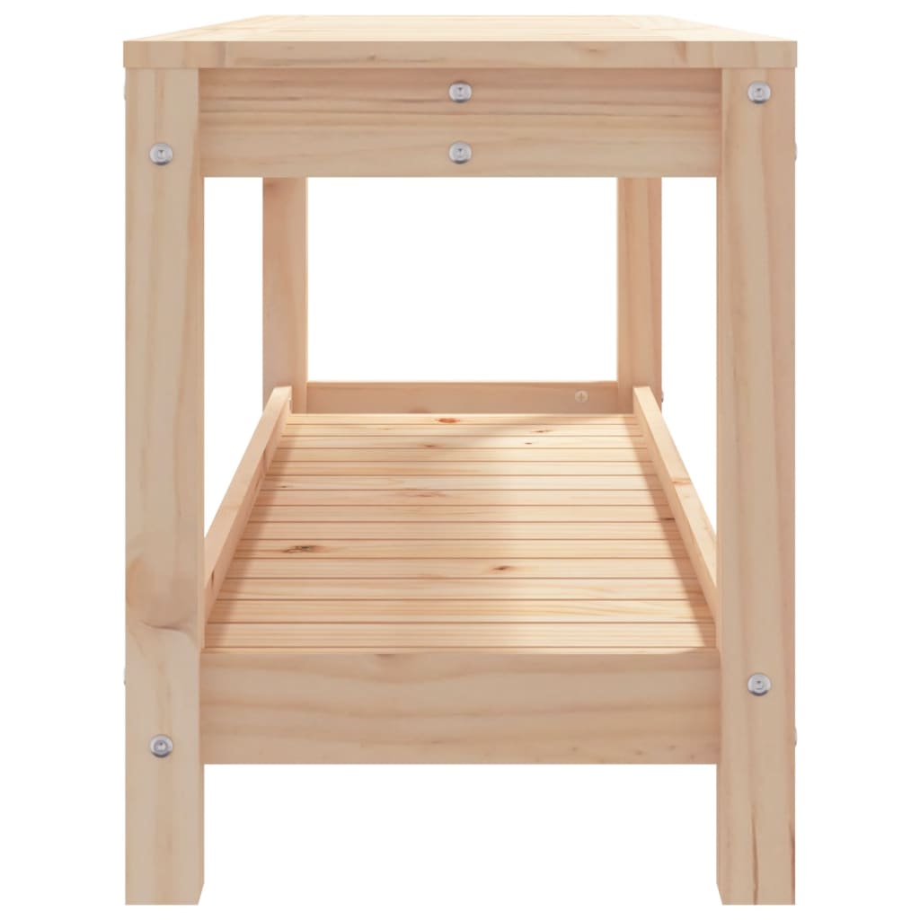 vidaXL Bancă de grădină, 108x35x45 cm, lemn masiv de pin vidaXL Bancă de grădină, 108x35x45 cm, lemn masiv de pin