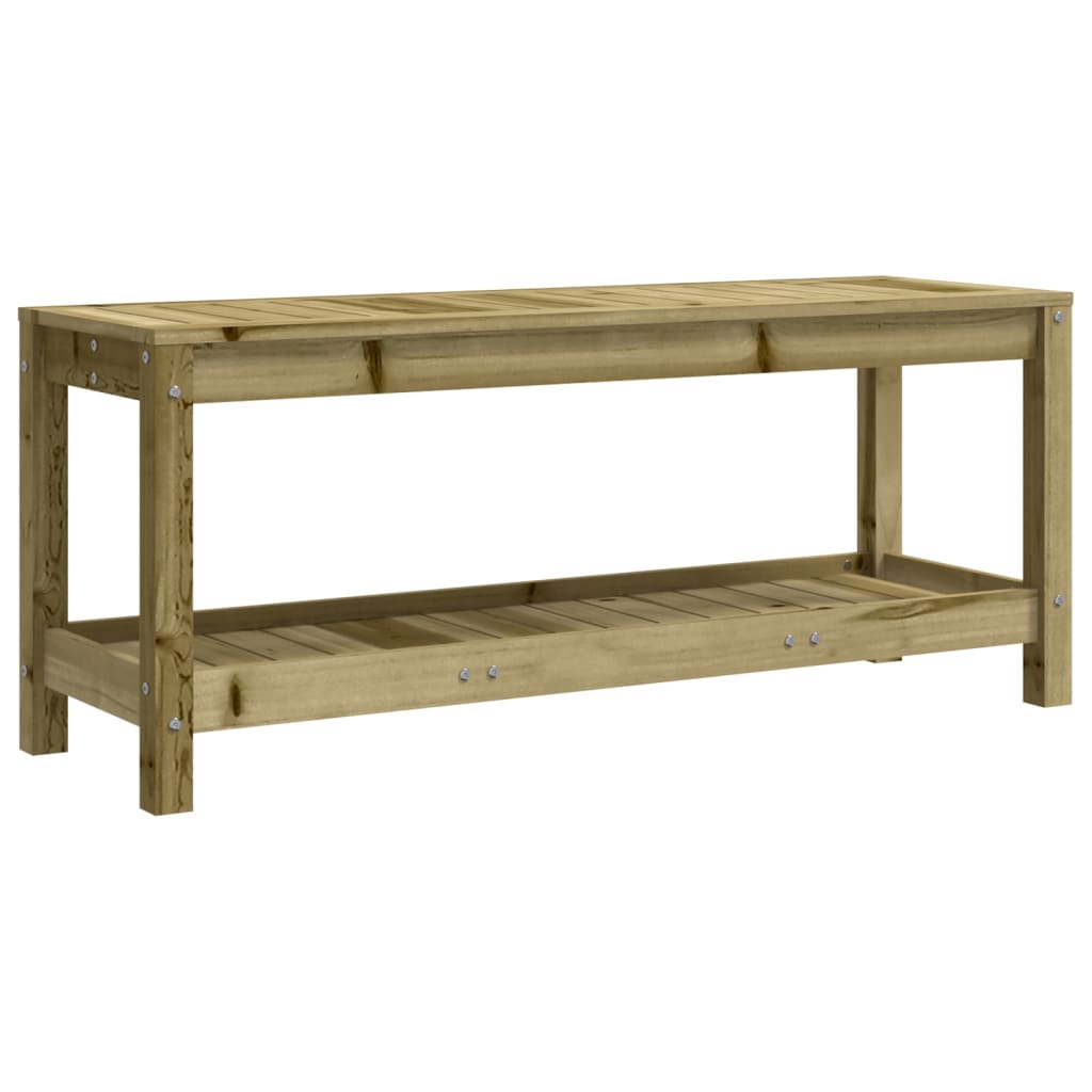 vidaXL Bancă de grădină, 108x35x45 cm, lemn masiv de pin tratat vidaXL Bancă de grădină, 108x35x45 cm, lemn masiv de pin tratat