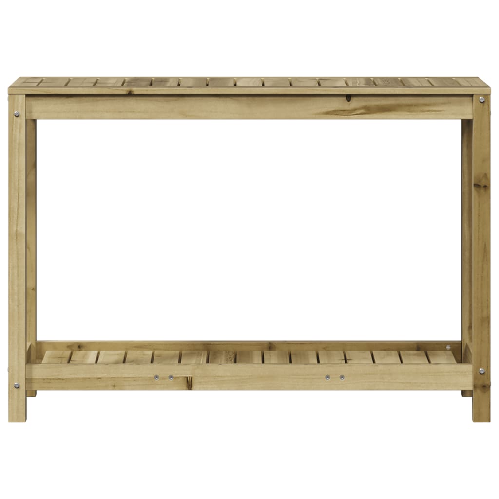 vidaXL Masă de plantare cu raft, 108x35x75 cm, lemn de pin tratat vidaXL Masă de plantare cu raft, 108x35x75 cm, lemn de pin tratat