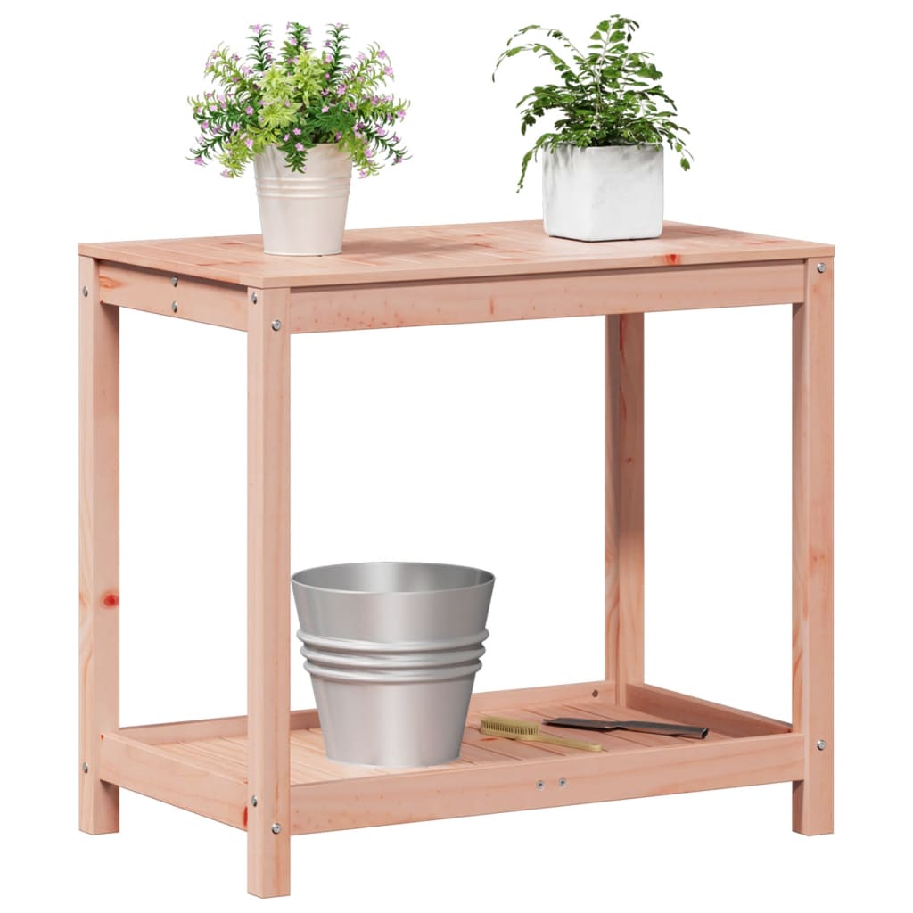 vidaXL Masă de plantare cu raft, 82,5x50x75 cm, lemn masiv douglas vidaXL Masă de plantare cu raft, 82,5x50x75 cm, lemn masiv douglas
