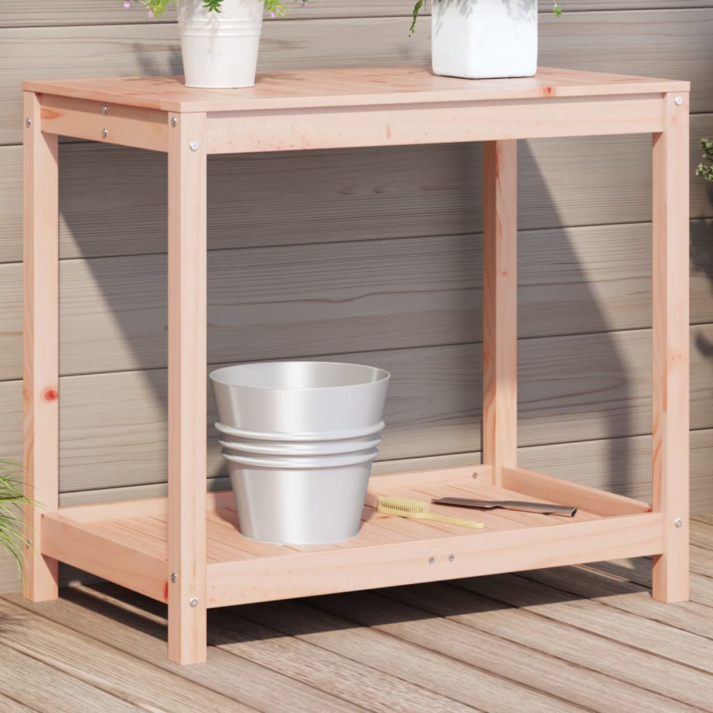 vidaXL Masă de plantare cu raft, 82,5x50x75 cm, lemn masiv douglas vidaXL Masă de plantare cu raft, 82,5x50x75 cm, lemn masiv douglas