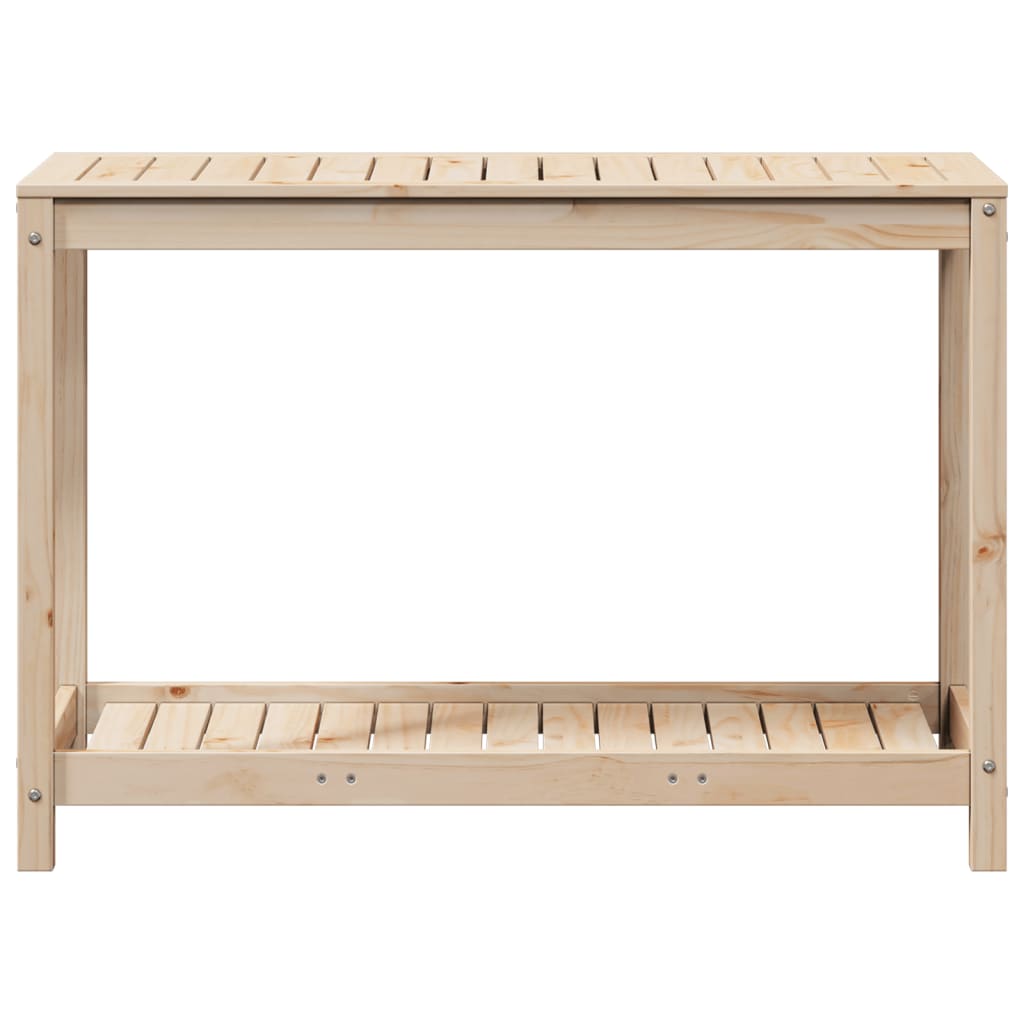vidaXL Masă de plantare cu poliță, 108x50x75 cm, lemn masiv de pin vidaXL Masă de plantare cu poliță, 108x50x75 cm, lemn masiv de pin