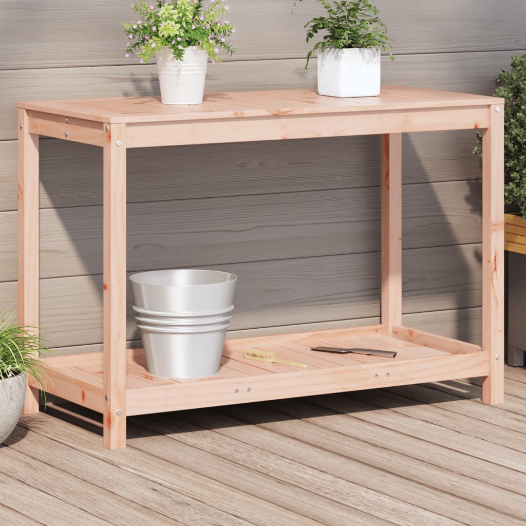 vidaXL Masă de plantare cu raft, 108x50x75 cm, lemn masiv douglas vidaXL Masă de plantare cu raft, 108x50x75 cm, lemn masiv douglas