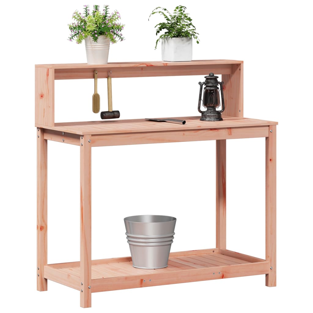 vidaXL Masă de plantare cu rafturi 108x50x109,5 cm lemn masiv douglas vidaXL Masă de plantare cu rafturi 108x50x109,5 cm lemn masiv douglas