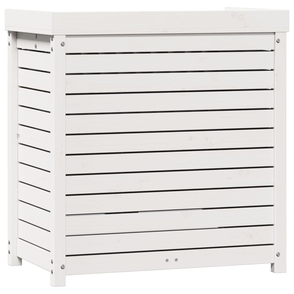 vidaXL Masă de plantare cu rafturi alb 82,5x50x86,5 cm lemn masiv pin vidaXL Masă de plantare cu rafturi alb 82,5x50x86,5 cm lemn masiv pin