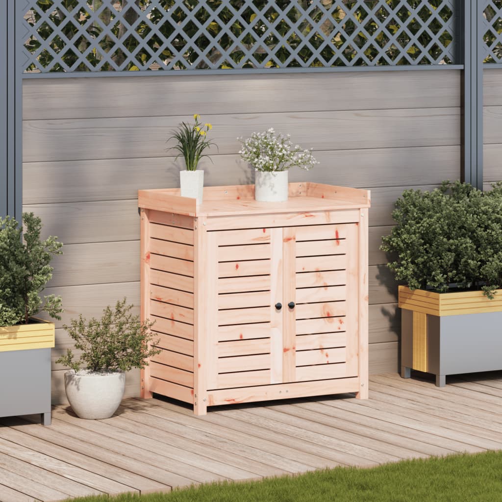vidaXL Masă de plantare cu rafturi 82,5x50x86,5 cm lemn masiv douglas vidaXL Masă de plantare cu rafturi 82,5x50x86,5 cm lemn masiv douglas