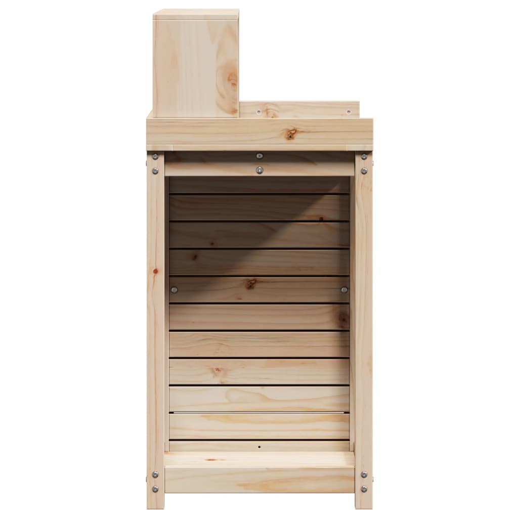 vidaXL Masă de plantare cu rafturi, 82,5x50x109,5 cm, lemn masiv pin vidaXL Masă de plantare cu rafturi, 82,5x50x109,5 cm, lemn masiv pin