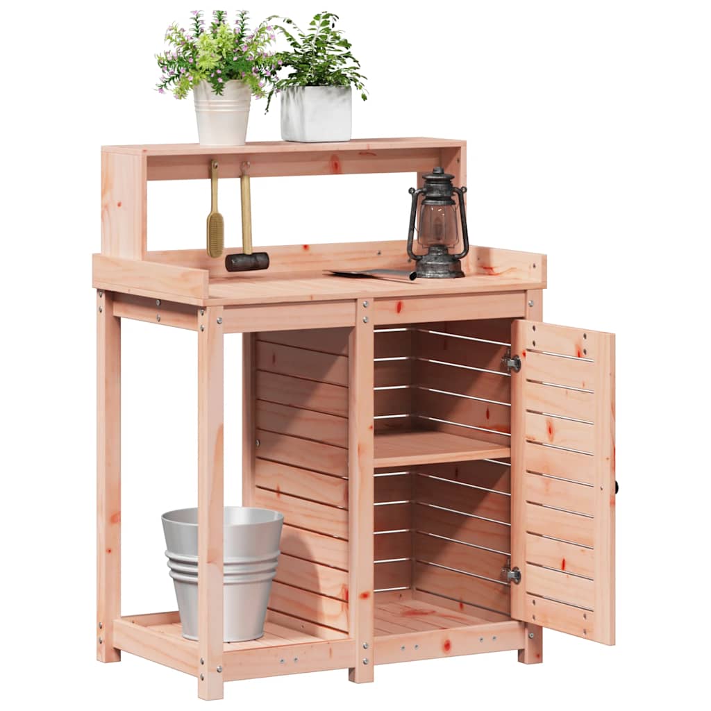vidaXL Masă de plantare cu rafturi 82,5x50x109,5 cm lemn masiv douglas vidaXL Masă de plantare cu rafturi 82,5x50x109,5 cm lemn masiv douglas
