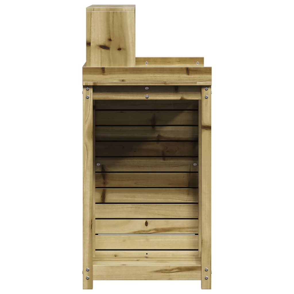vidaXL Masă de plantare cu rafturi, 82,5x50x109,5 cm, lemn pin tratat vidaXL Masă de plantare cu rafturi, 82,5x50x109,5 cm, lemn pin tratat