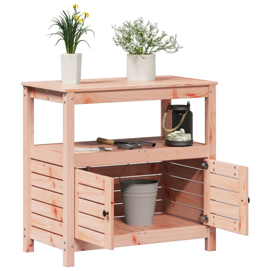 vidaXL Masă de plantare cu rafturi 82,5x45x81 cm lemn masiv douglas vidaXL Masă de plantare cu rafturi 82,5x45x81 cm lemn masiv douglas