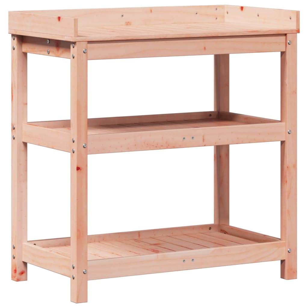 vidaXL Masă de plantare cu rafturi 82,5x45x86,5 cm lemn masiv douglas