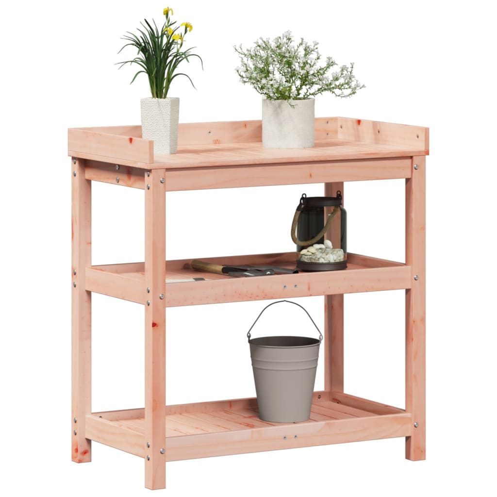 vidaXL Masă de plantare cu rafturi 82,5x45x86,5 cm lemn masiv douglas
