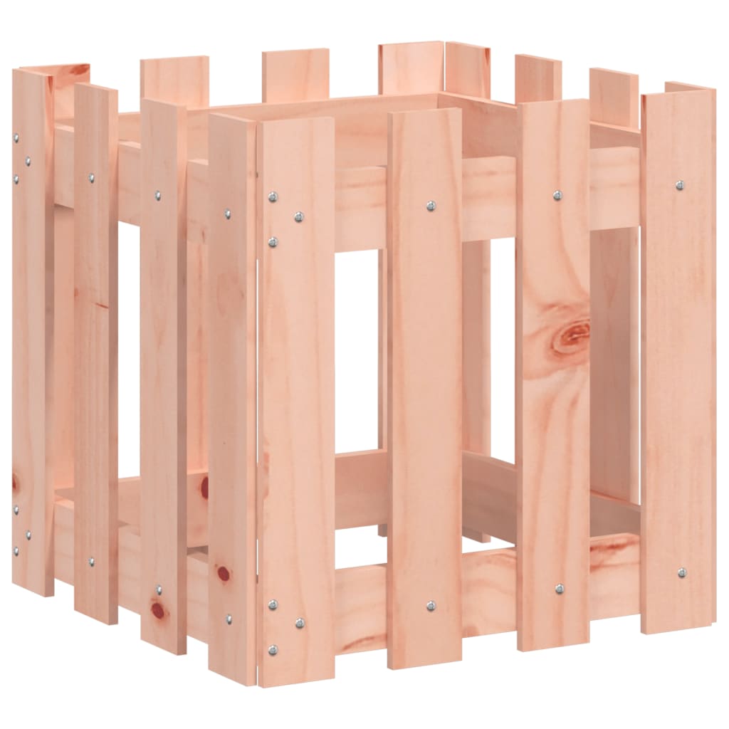 vidaXL Jardinieră grădină design gard, 40x40x40 cm, lemn masiv douglas vidaXL Jardinieră grădină design gard, 40x40x40 cm, lemn masiv douglas