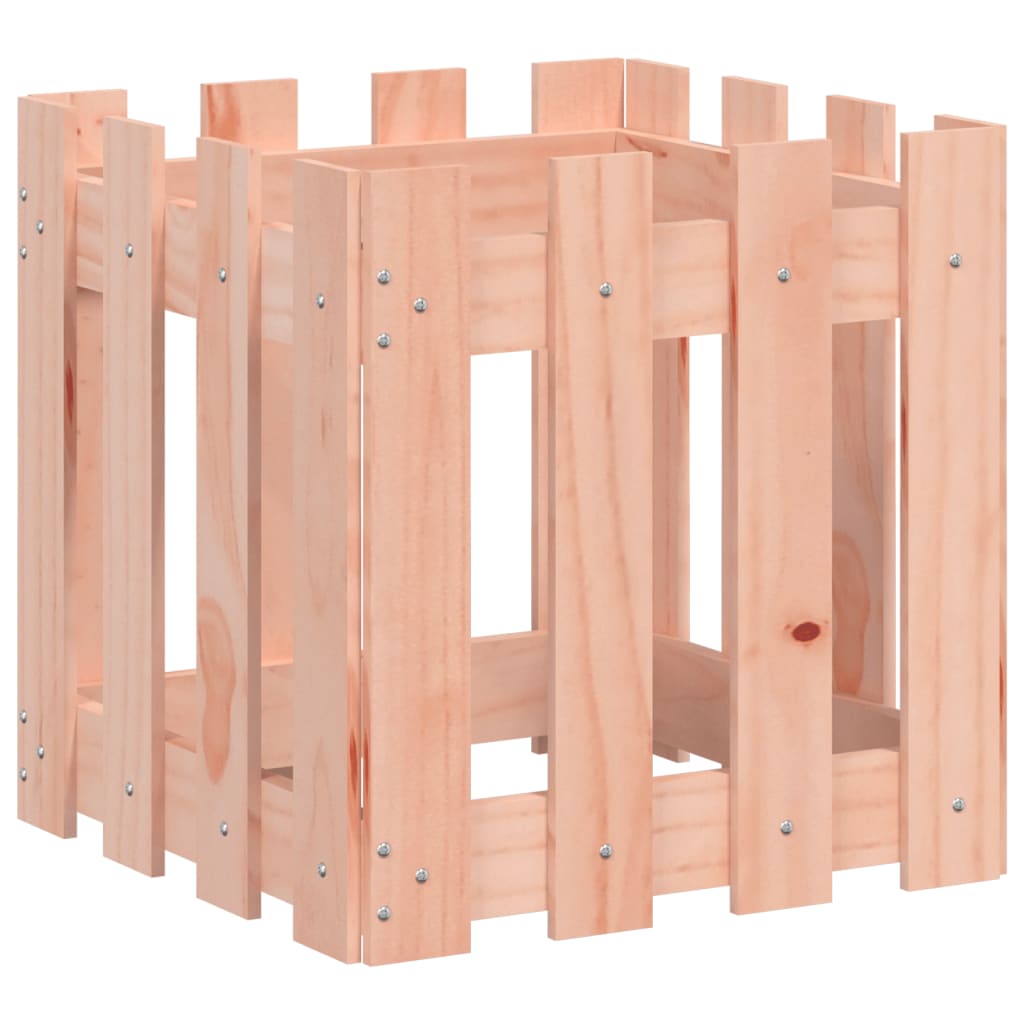 vidaXL Jardinieră grădină design gard, 40x40x40 cm, lemn masiv douglas vidaXL Jardinieră grădină design gard, 40x40x40 cm, lemn masiv douglas