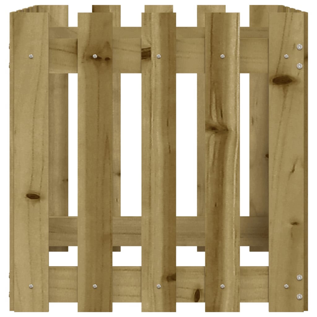 vidaXL Jardinieră grădină design gard 50x50x50cm lemn de pin impregnat