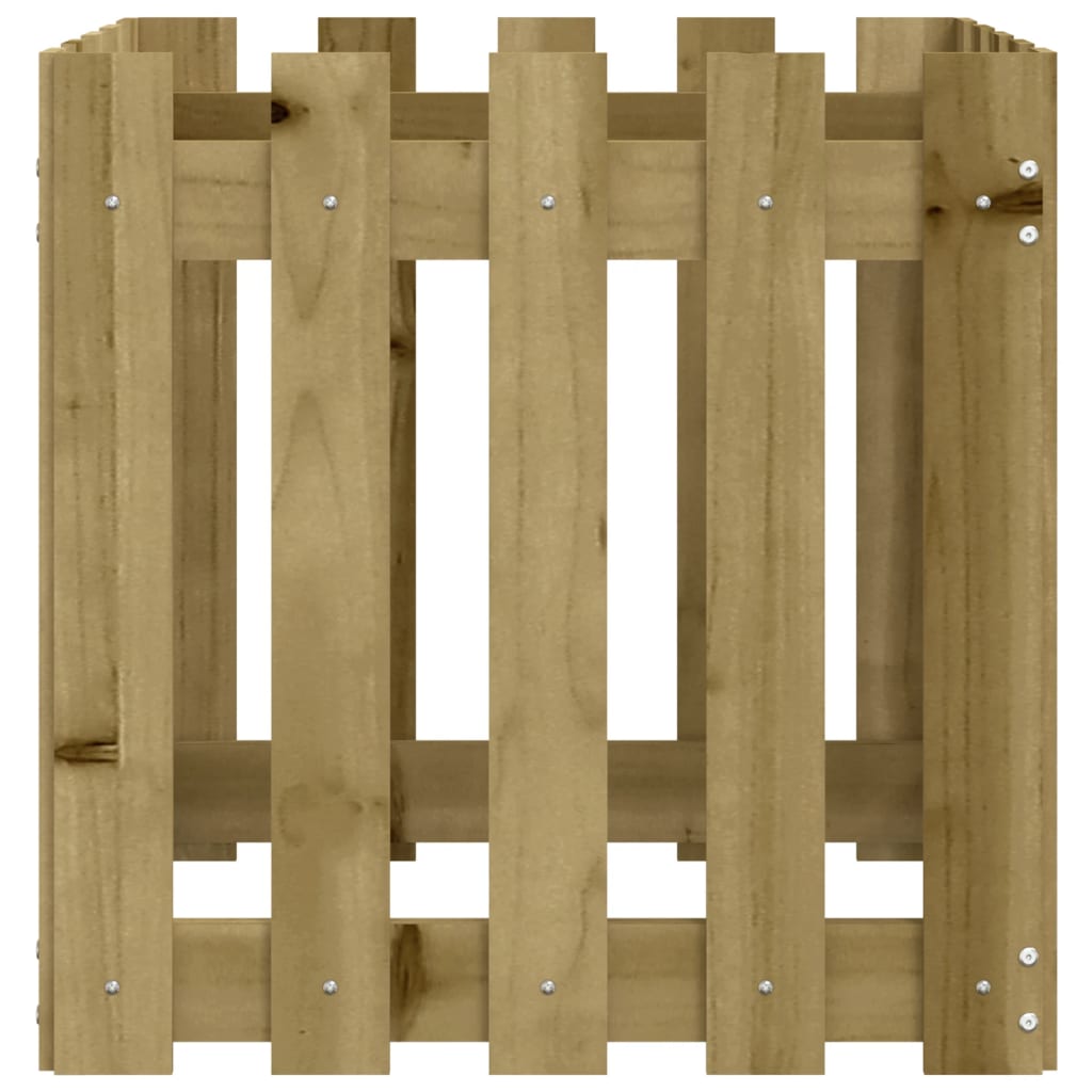 vidaXL Jardinieră grădină design gard 50x50x50cm lemn de pin impregnat