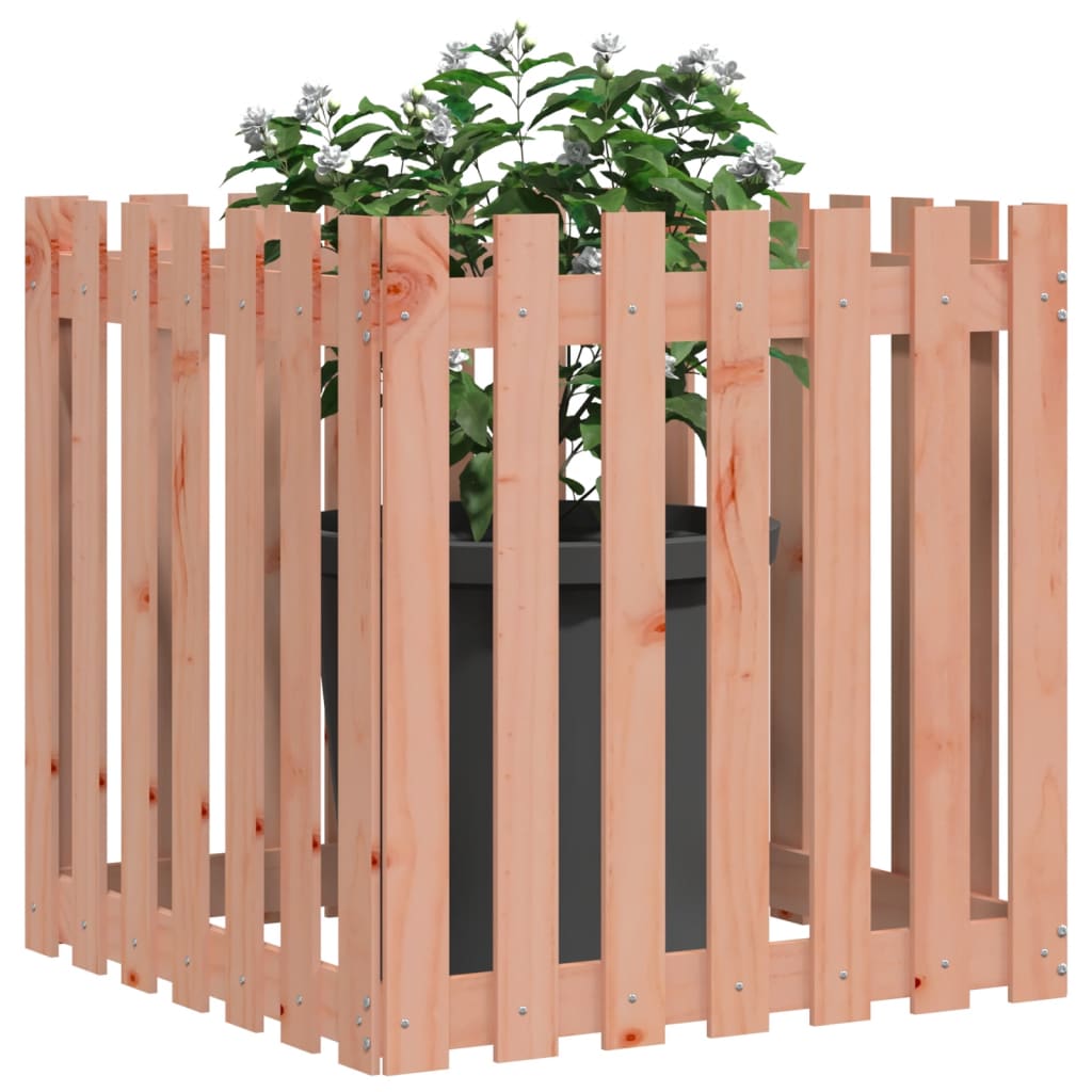 vidaXL Jardinieră grădină design gard, 70x70x70 cm, lemn masiv douglas vidaXL Jardinieră grădină design gard, 70x70x70 cm, lemn masiv douglas