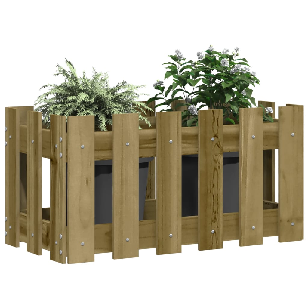 vidaXL Jardinieră grădină design gard 60x30x30cm lemn de pin impregnat