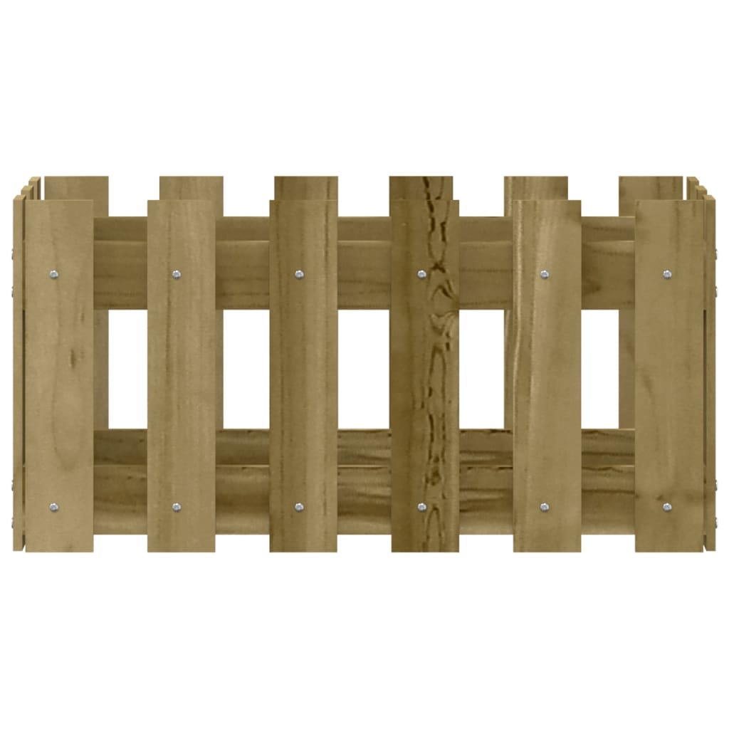 vidaXL Jardinieră grădină design gard 60x30x30cm lemn de pin impregnat