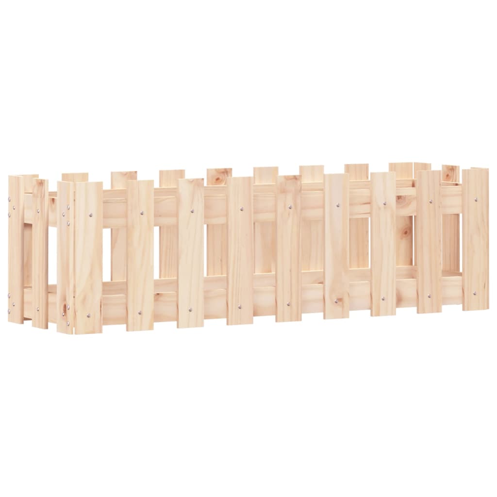 vidaXL Pat înălțat grădină design gard 100x30x30 cm lemn de pin tratat