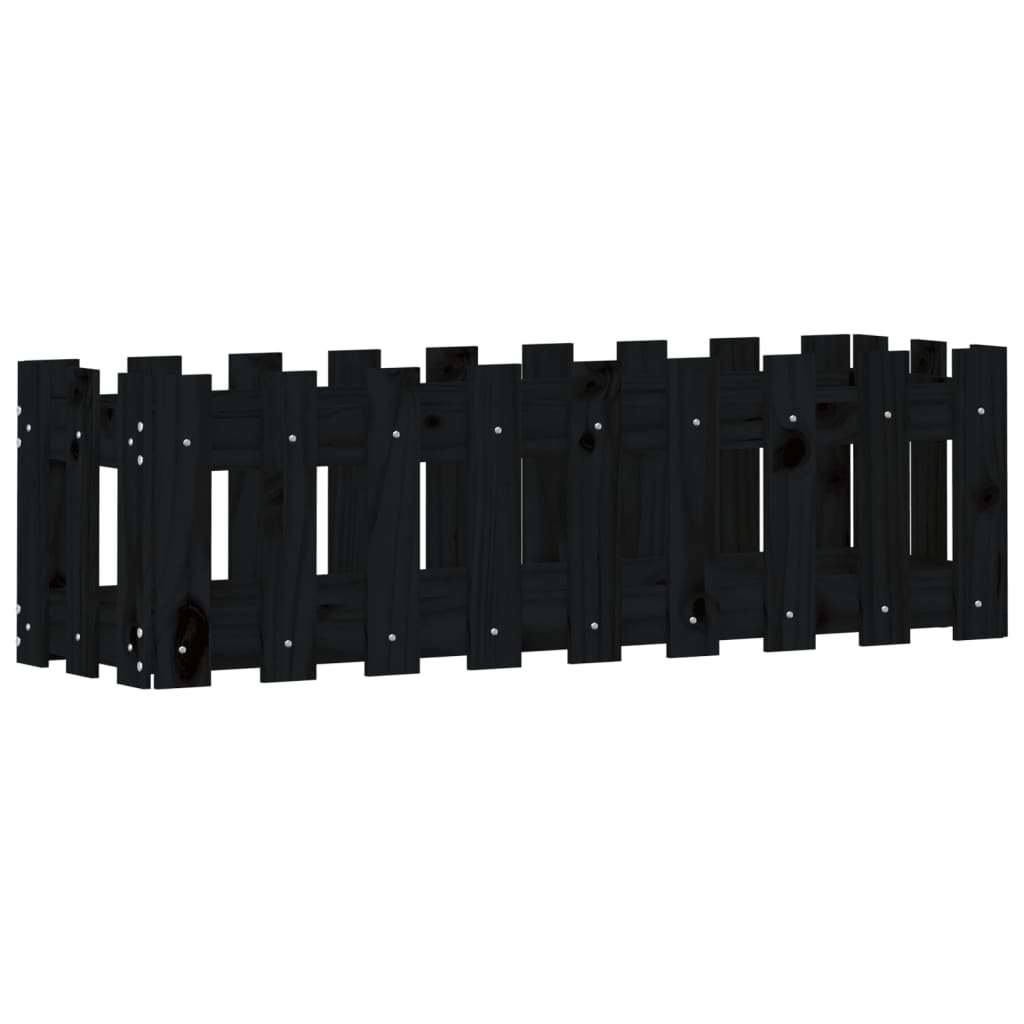 vidaXL Pat înălțat grădină design gard 100x30x30 cm lemn de pin tratat